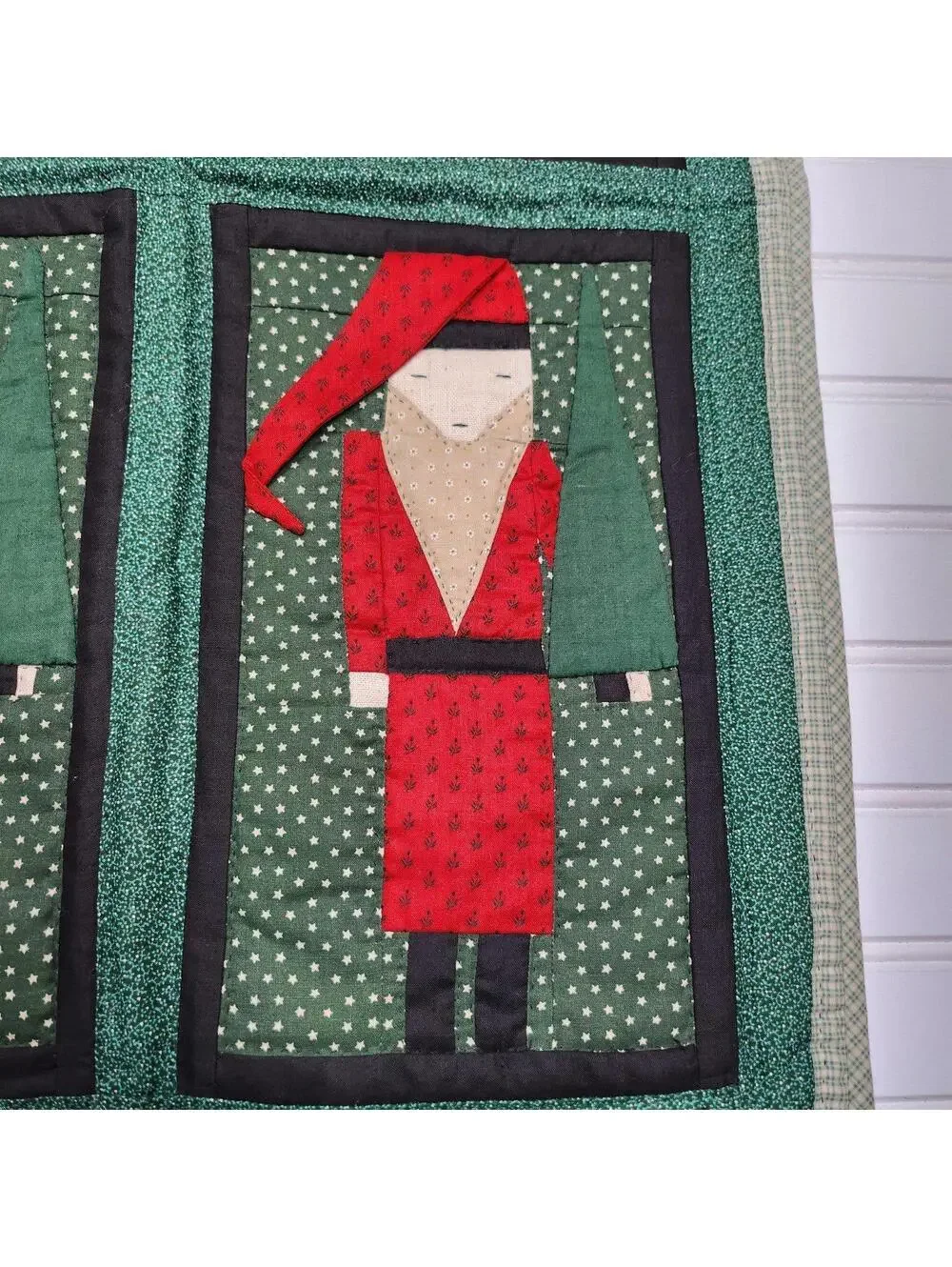 Handmade Quilted Christmas Wall Hanging with Santa Design